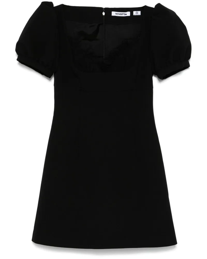 Vivetta Minikleid mit Spitzenbesatz - Schwarz Schwarz