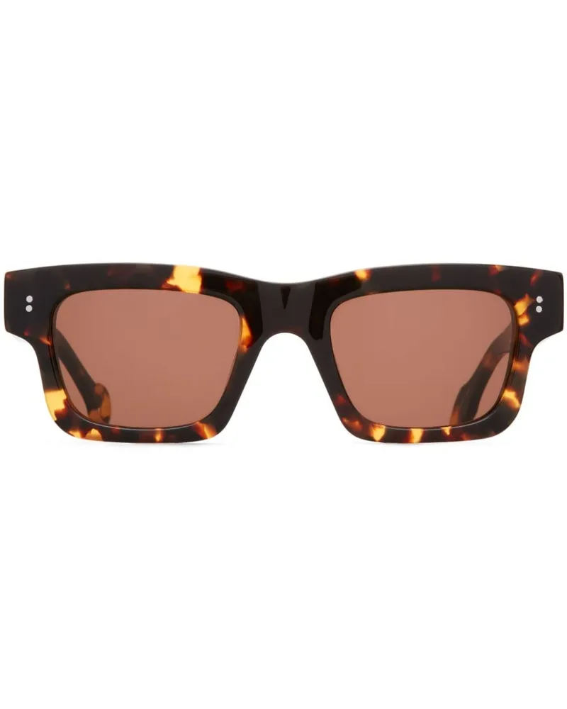 J.W.Anderson Eckige Sonnenbrille Braun