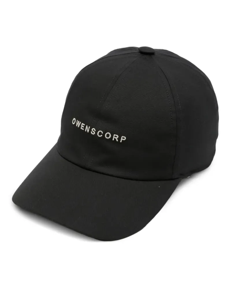 Rick Owens Baseballkappe mit Logo-Stickerei - Schwarz Schwarz