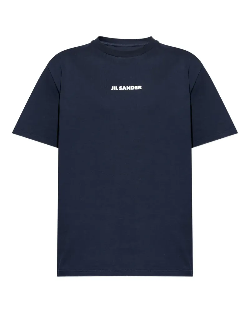Jil Sander T-Shirt mit Logo-Print - Blau Blau