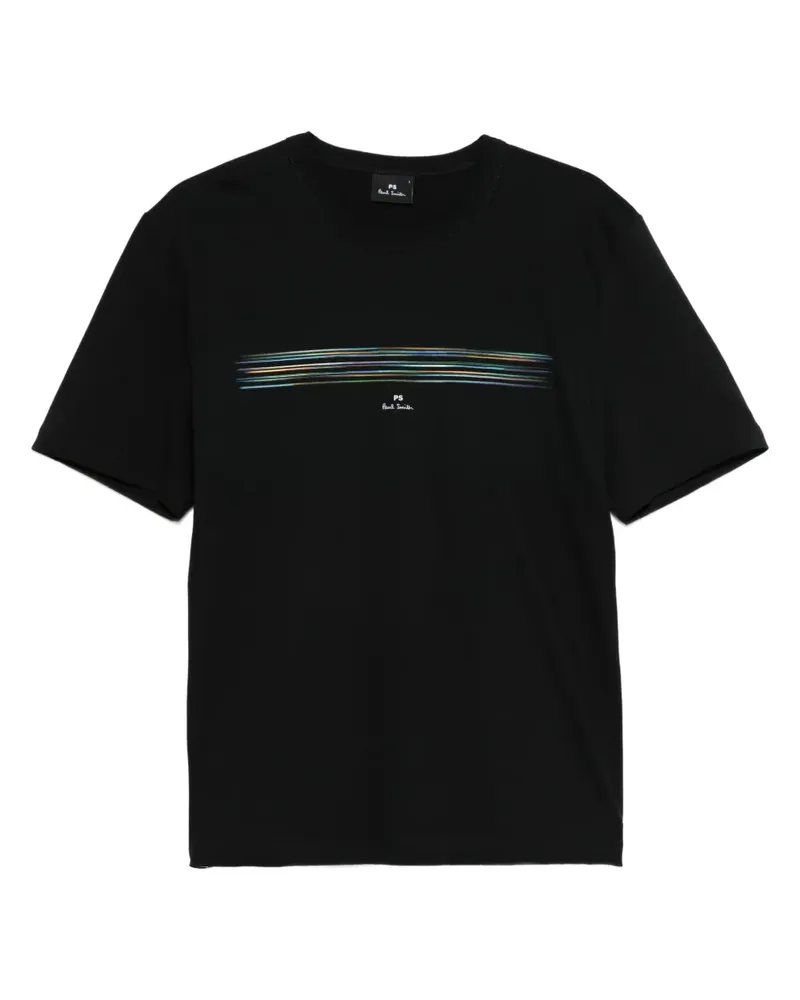 Paul Smith Blur Stripe T-Shirt - Schwarz Schwarz