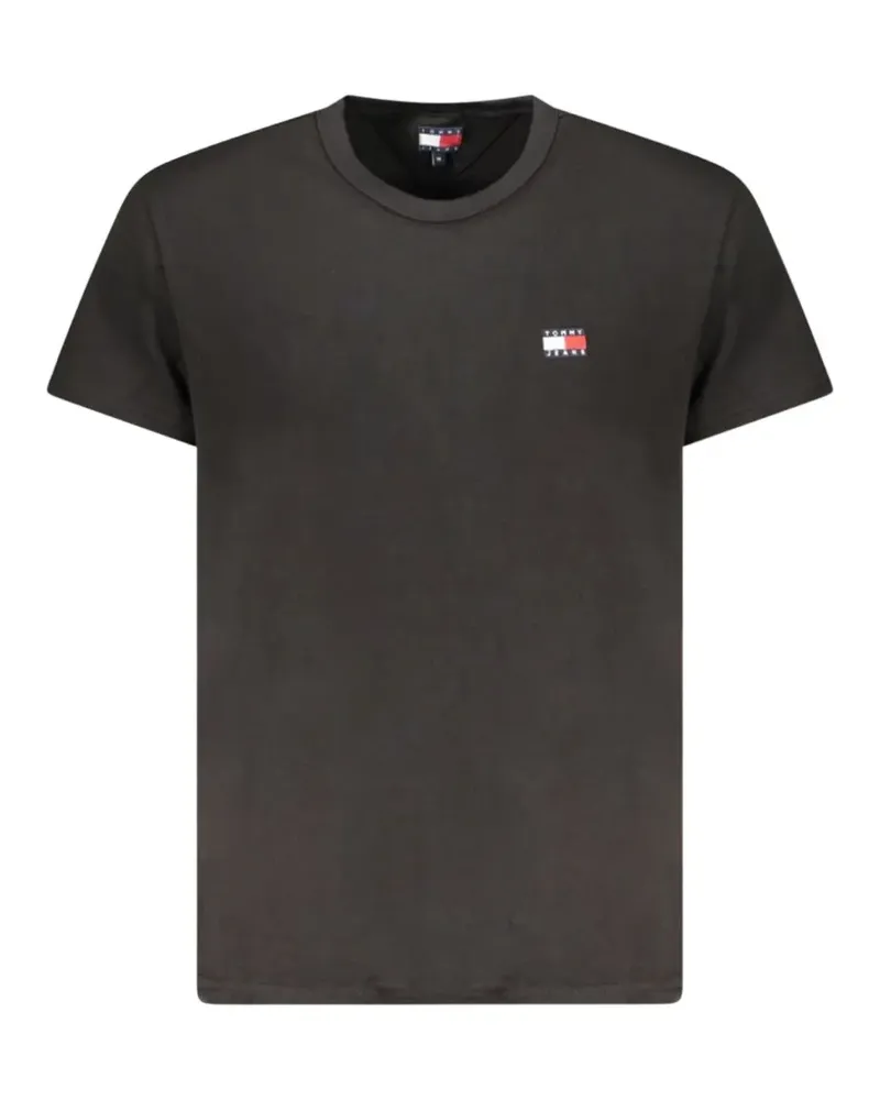 Tommy Hilfiger logo-patch cotton T-shirt - Schwarz Schwarz