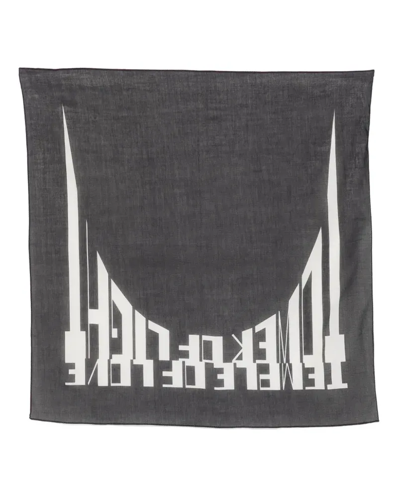 DRKSHDW by Rick Owens Schal mit grafischem Print - Schwarz Schwarz