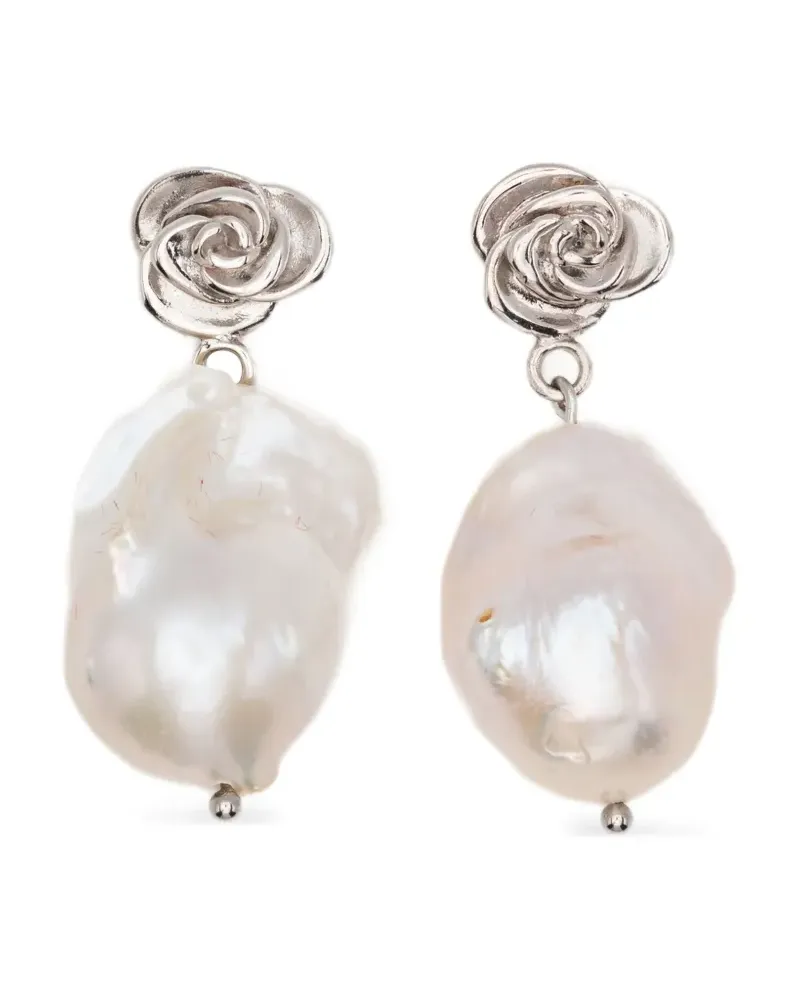 Magda Butrym Rose Perlenohrringe - Silber Silber