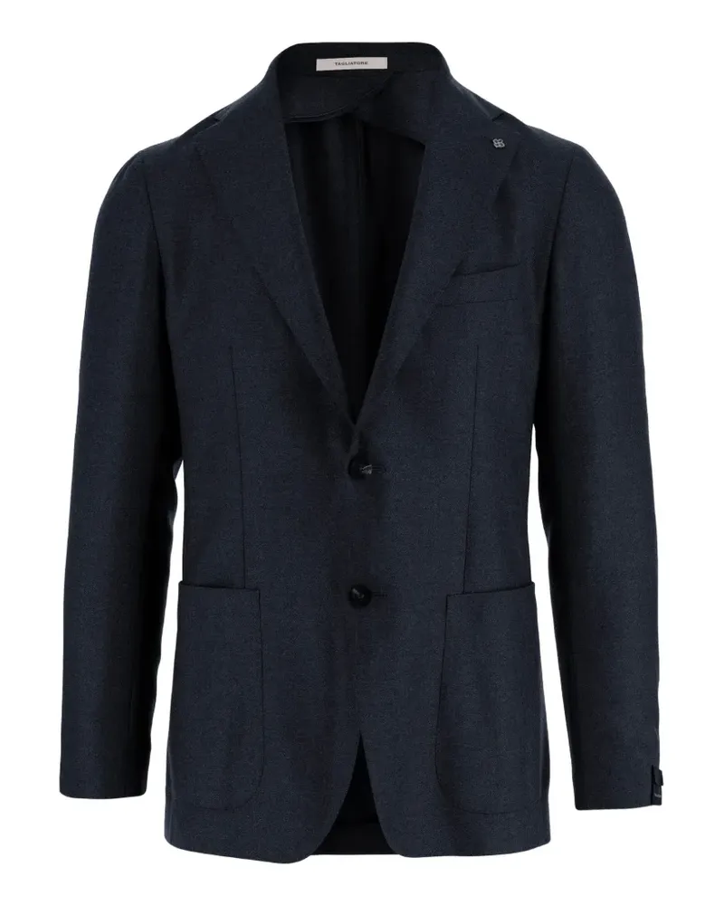 Tagliatore single-breasted patch-pocket blazer - Blau Blau