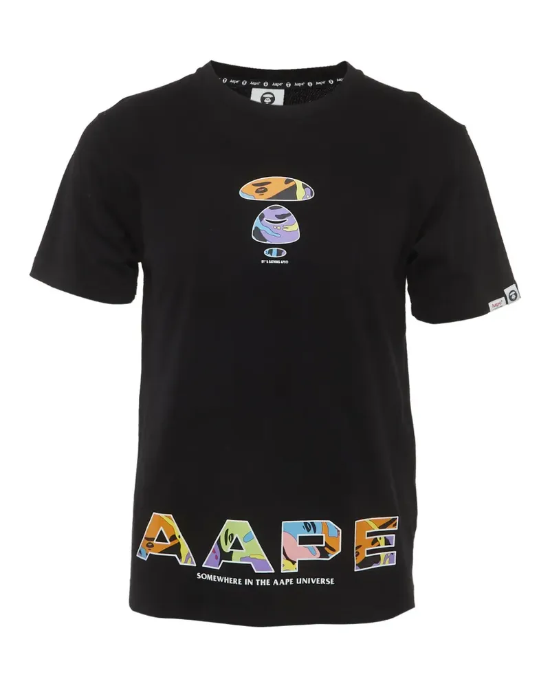 BAPE AAPE Head logo T-shirt - Schwarz Schwarz