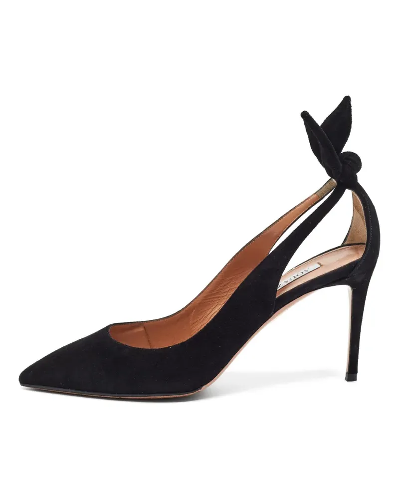 Aquazzura Pumps mit Schleifen - Schwarz Schwarz
