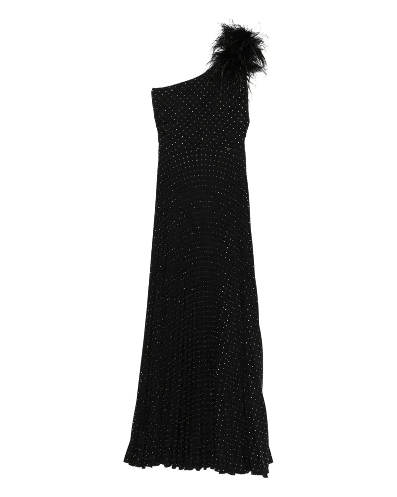 NISSA Langes Plisseekleid mit Falten - Schwarz Schwarz