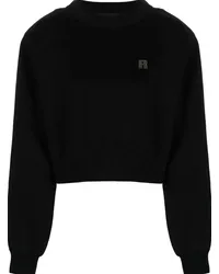 ROTATE Birger Christensen Sweatshirt mit Logo-Print Schwarz