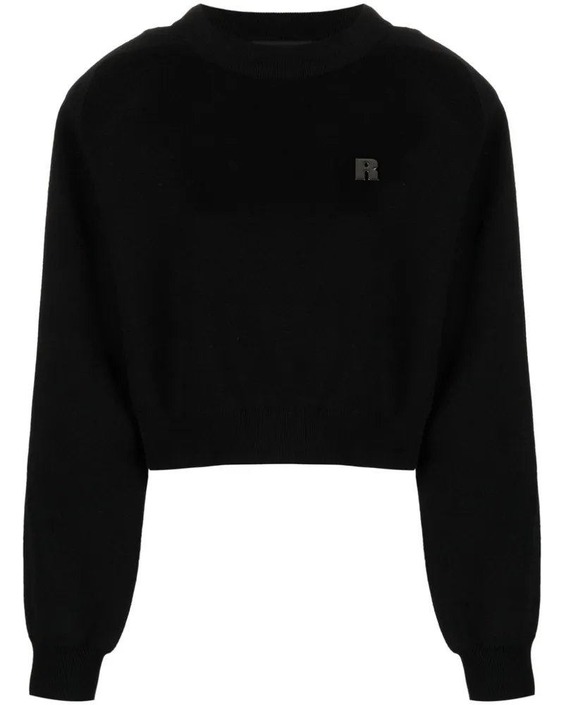 ROTATE Birger Christensen Sweatshirt mit Logo-Print Schwarz