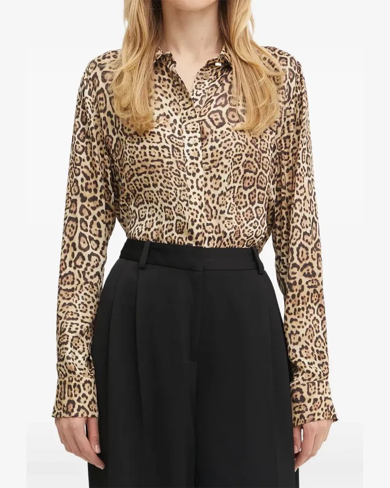 Guess Hemd mit Leoparden-Print - Braun Braun