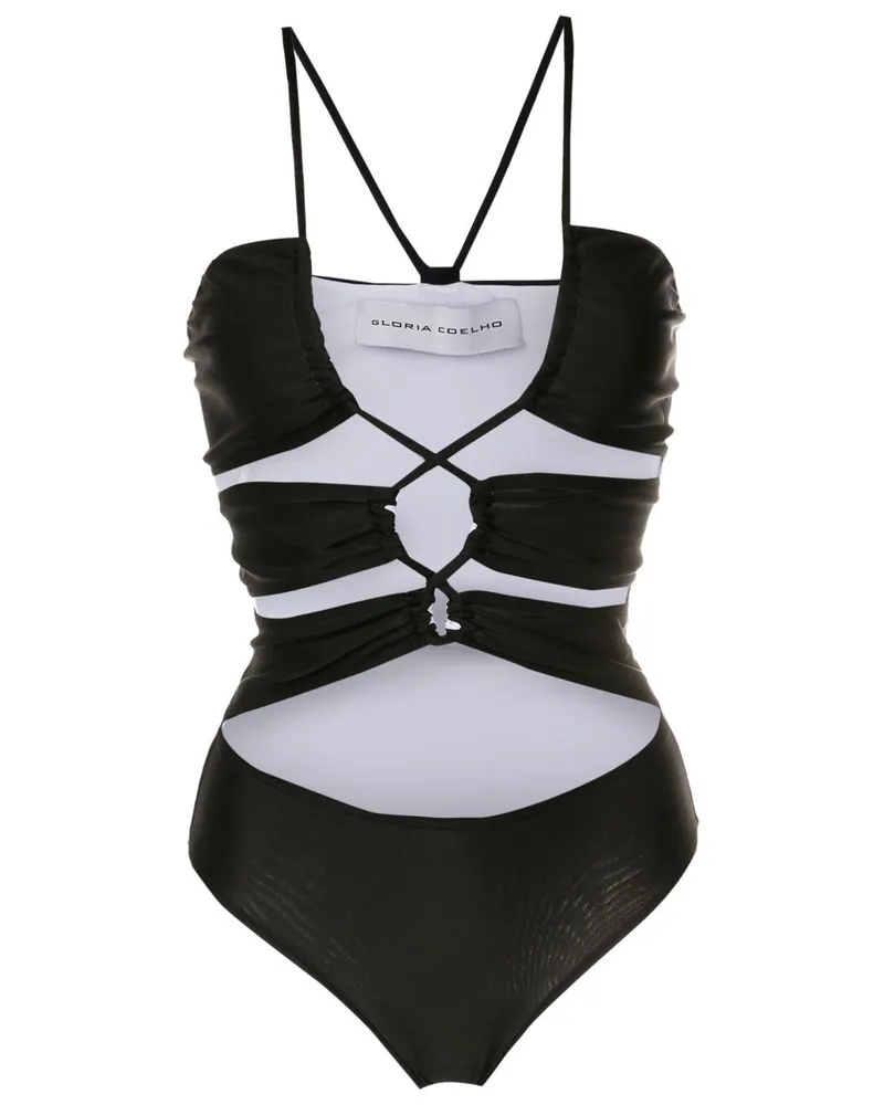 Gloria Coelho Maillot Badeanzug - Schwarz Schwarz