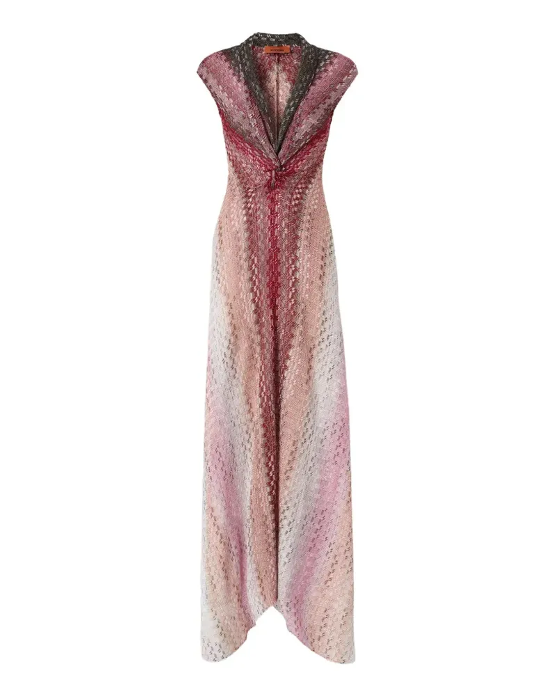 Missoni twisted v-neck dress - Rosa Rosa