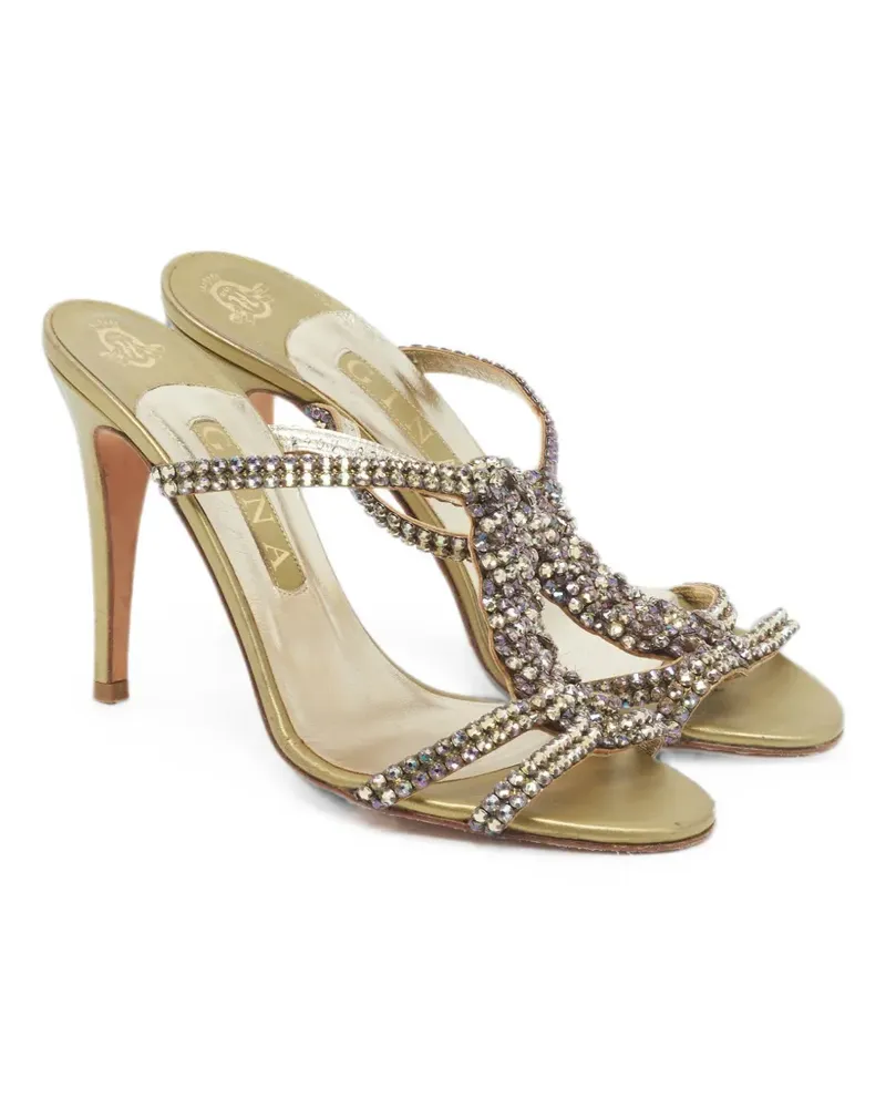 Gina crystal-embellished sandals - Gold Gold