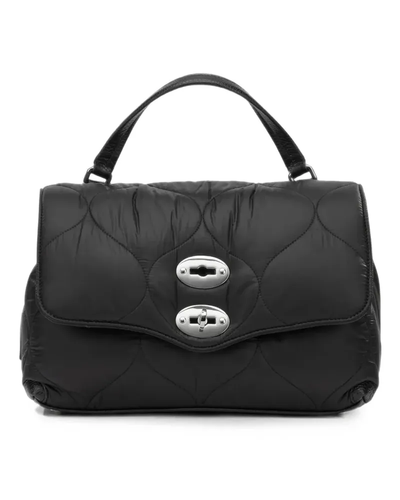 Zanellato Kleine Postina Lunaria Tote Bag mit Steppung - Schwarz Schwarz