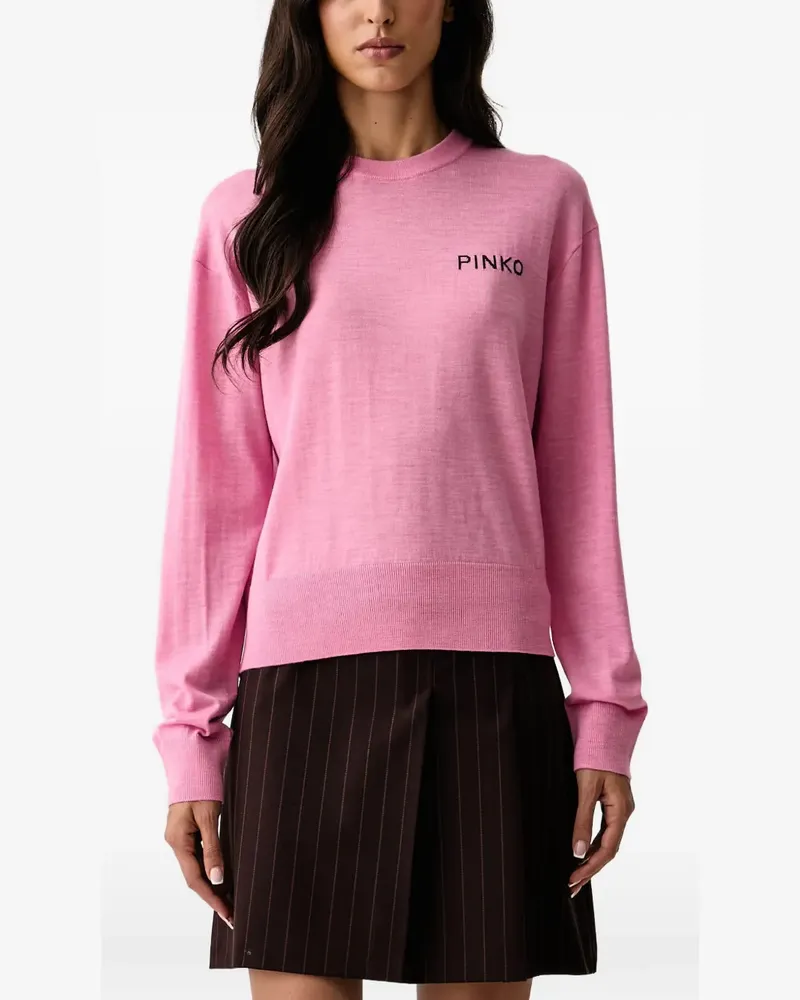 Pinko Love Birds Pullover - Rosa Rosa