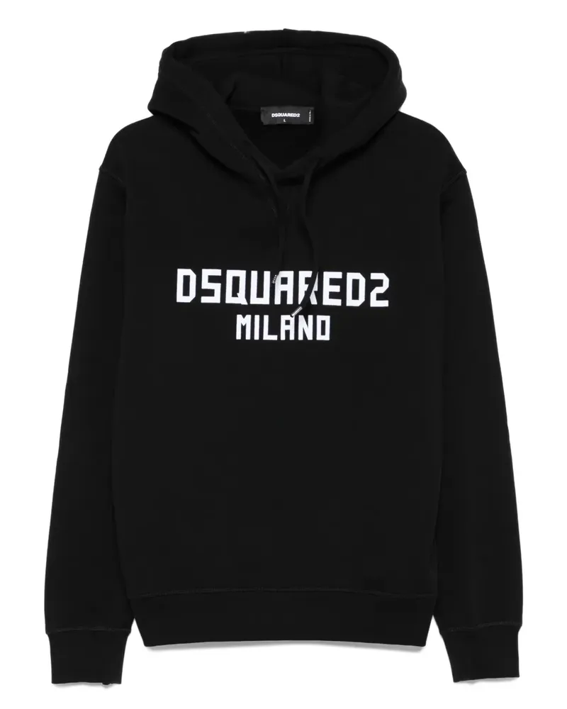 Dsquared2 Hoodie mit Logo-Stickerei - Schwarz Schwarz