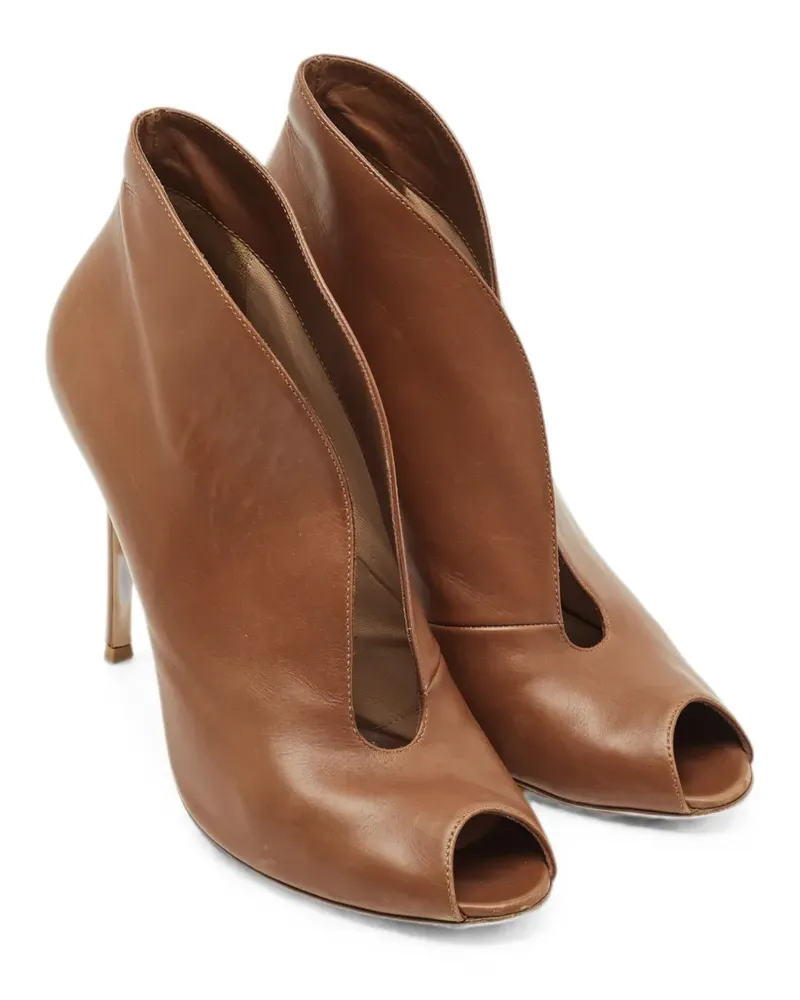 Gianvito Rossi Vamp Peeptoe-Pumps - Braun Braun