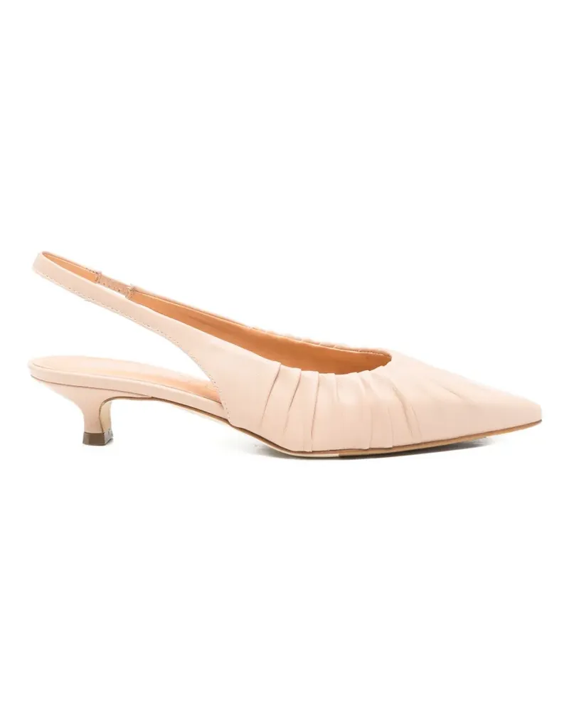Julie Dee ruched heeled pumps - Nude Nude