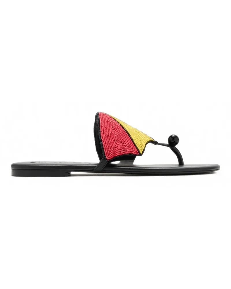 STAUD Umbrella bead-embellished sandals - Rot Rot