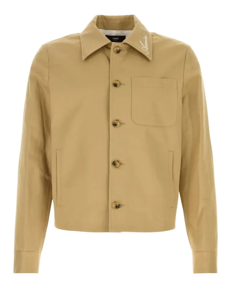 Amiri Hemdjacke mit Logo-Stickerei - Nude Nude
