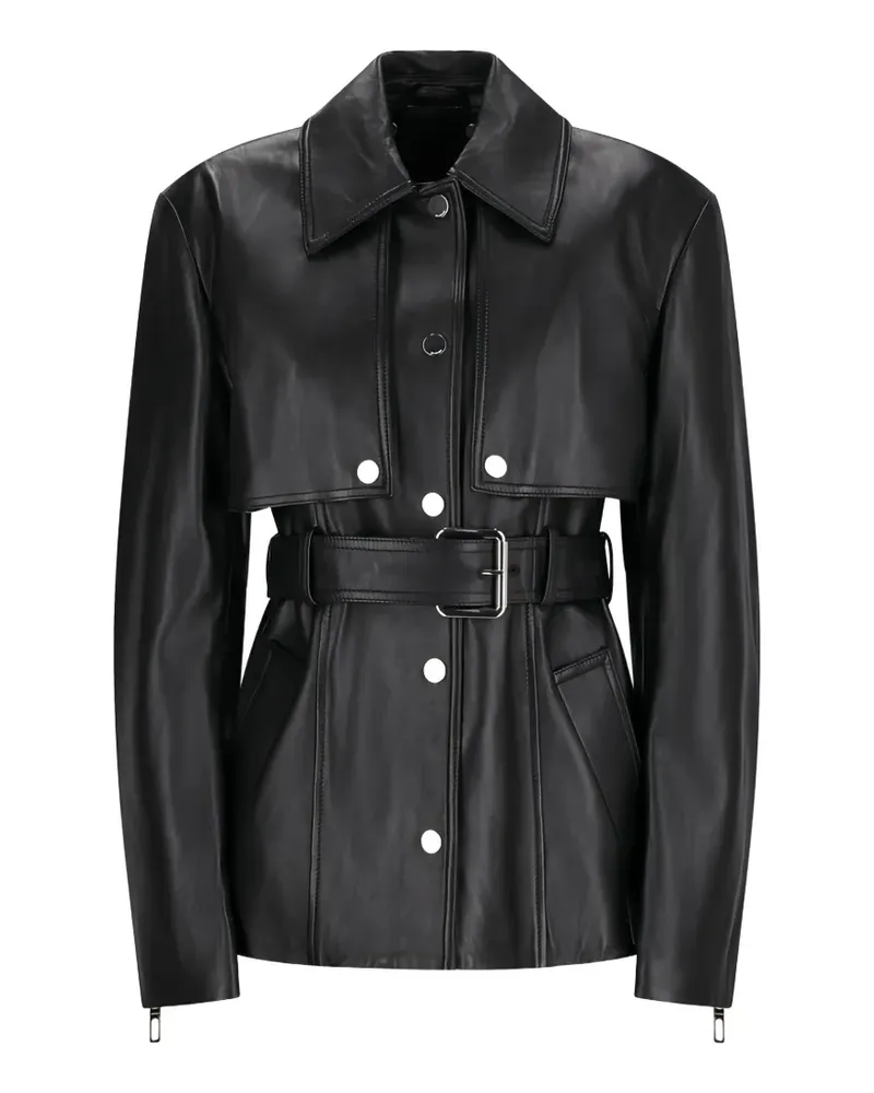 Max Mara leather two-piece jacket - Schwarz Schwarz