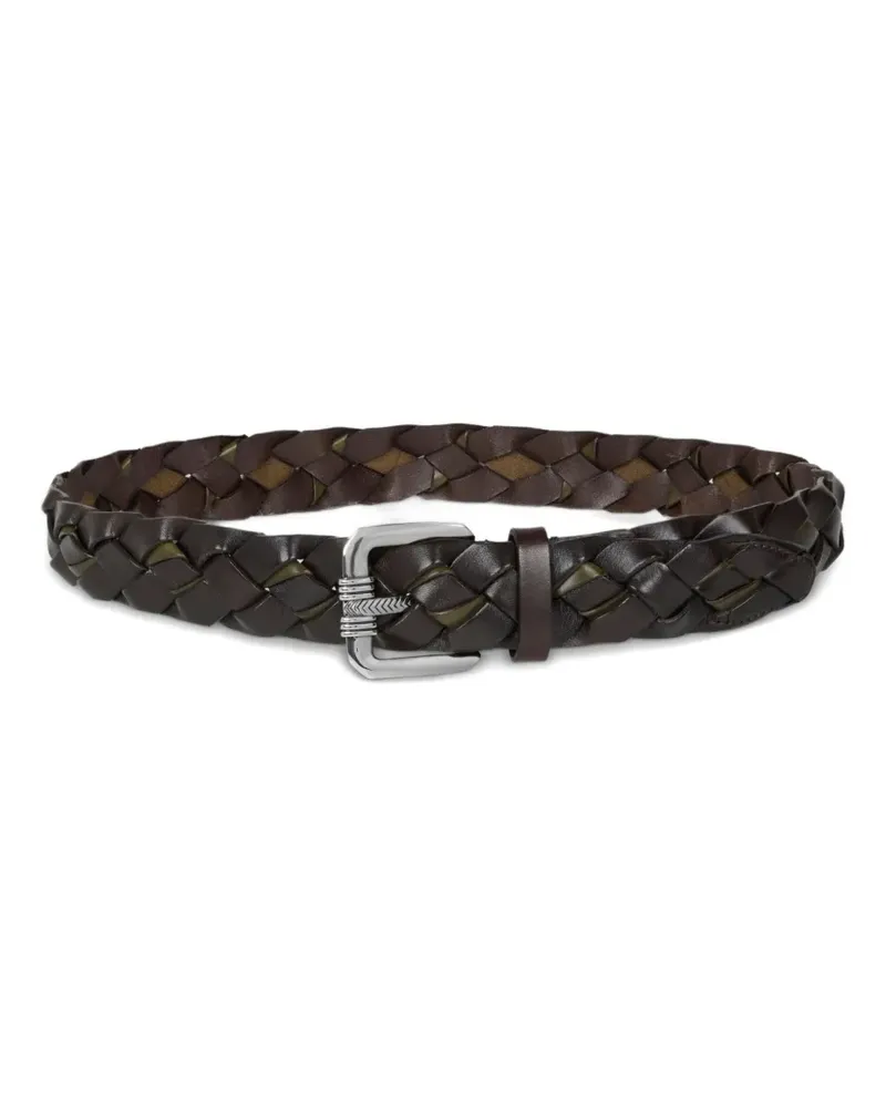 Etro woven leather belt - Braun Braun