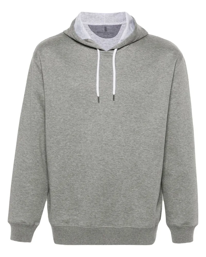 Brunello Cucinelli Jersey-Hoodie - Grau Grau