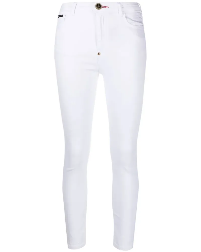 Philipp Plein Bestickte Skinny-Jeans - Weiß Weiß
