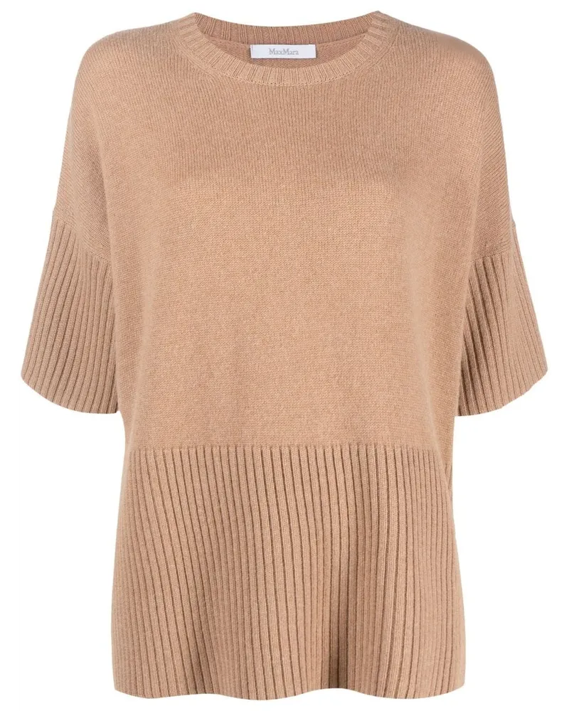 Max Mara Strickoberteil aus Kaschmir - Nude Nude