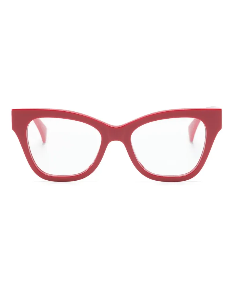 Gucci Cat-Eye-Brille mit Logo - Rot Rot