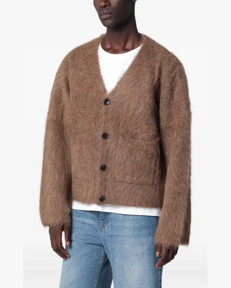 Séfr Lee brushed-knit cardigan - Braun Braun