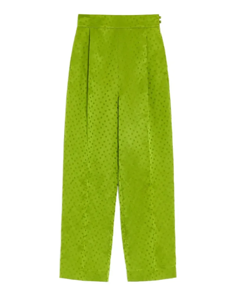 Valentino Garavani Jacquard-Hose aus Seiden-Leinengemisch mit mittlerem Plus-de-Pois-Punktemuster - Grün Grün