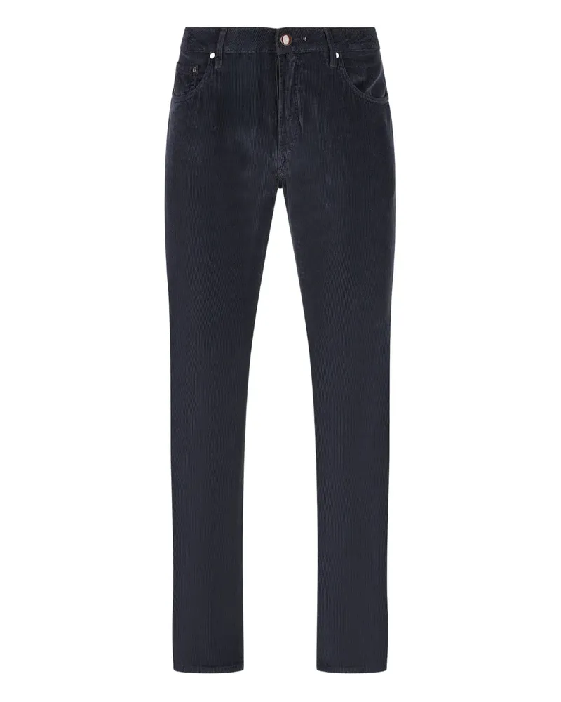 Hand Picked Hose aus Cord - Blau Blau