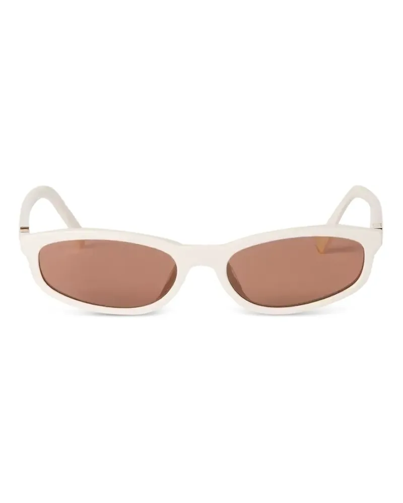 Miu Miu Sonnenbrille mit ovalem Gestell - Nude Nude
