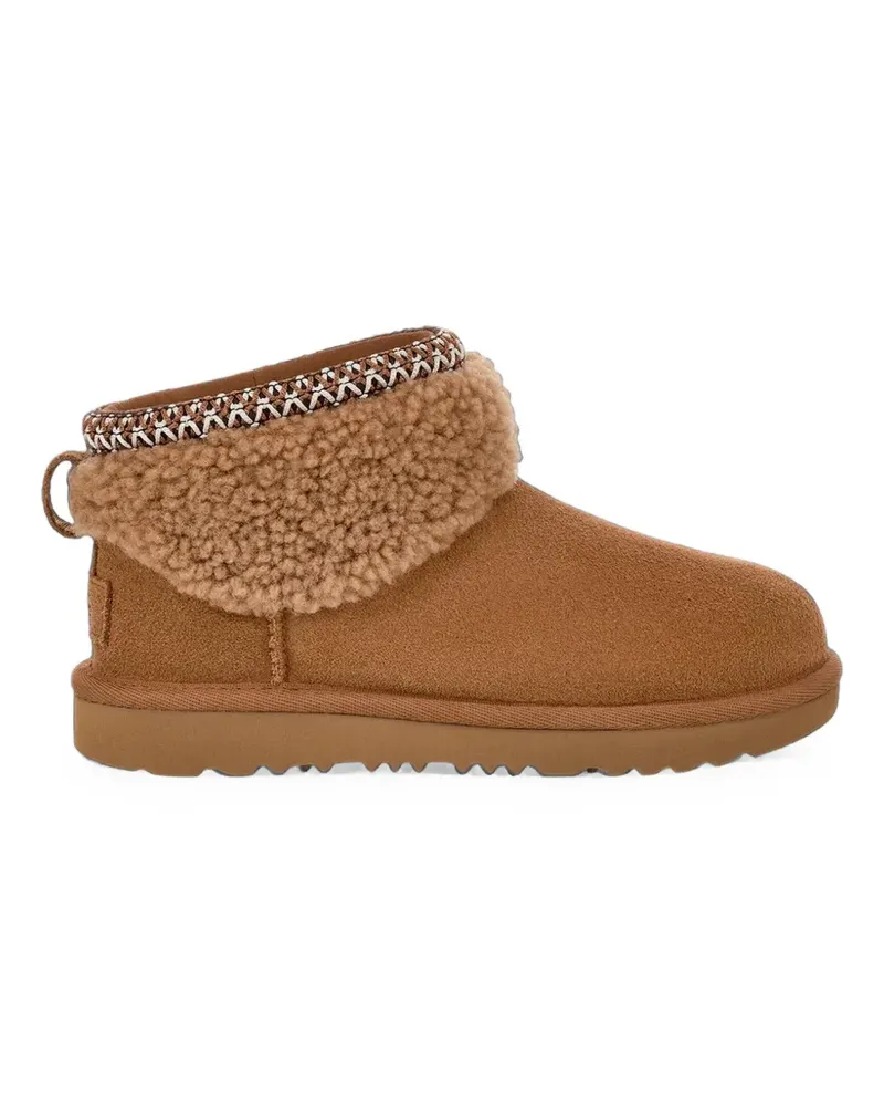 UGG Classic Ultra Mini Curly ankle boots - Braun Braun