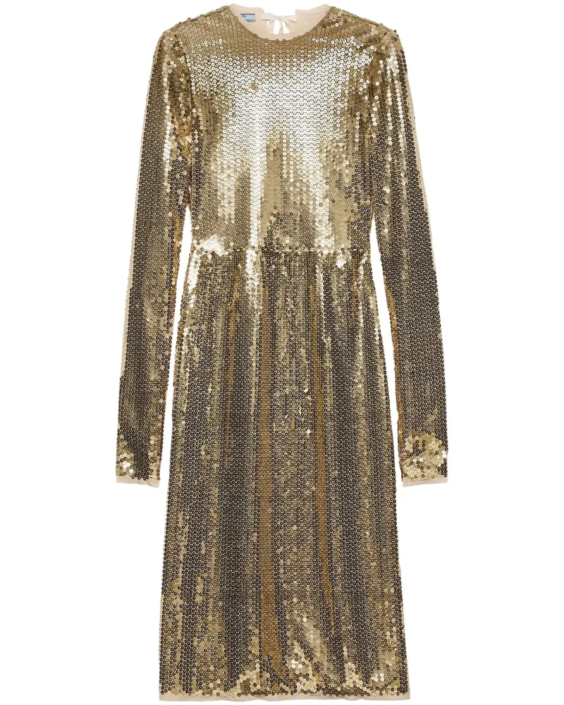 Prada Kleid mit Pailletten - Gold Gold