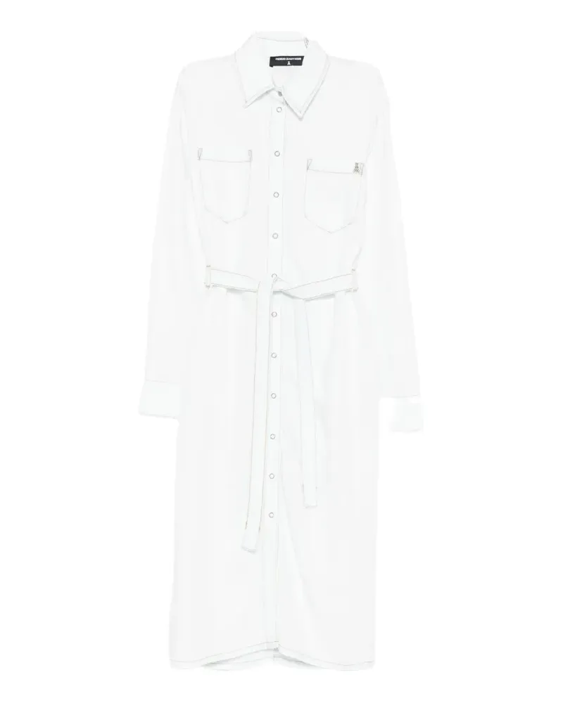 Patrizia Pepe logo-detail shirt midi dress - Blau Blau