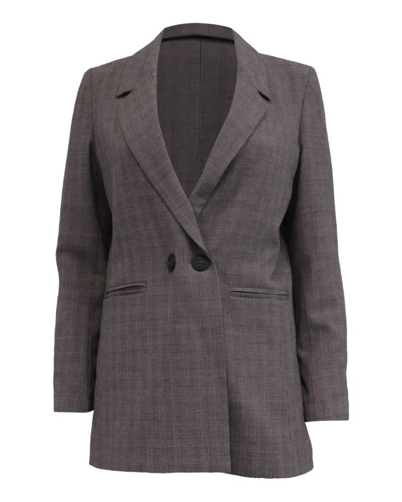 Anine Bing 2020s Madeleine checked blazer - Braun Braun