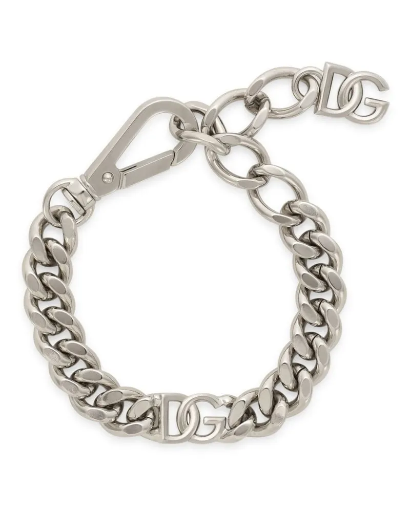 Dolce & Gabbana Armband mit Logo-Schild - Silber Silber