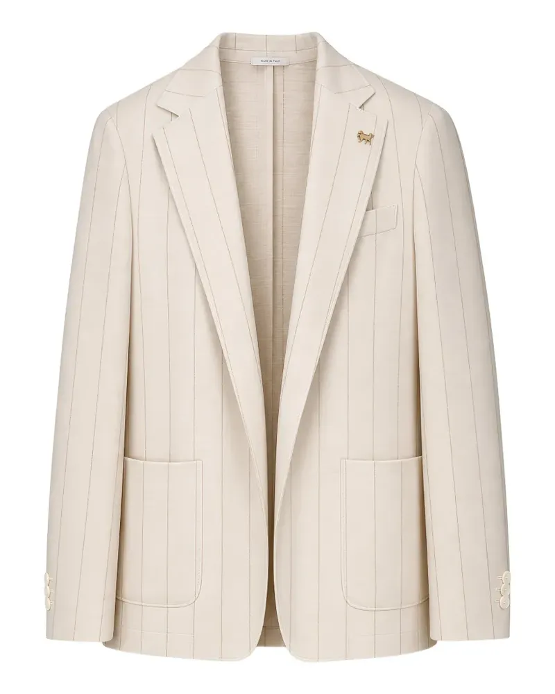 Tombolini pinstripe-pattern single-breasted blazer - Nude Nude