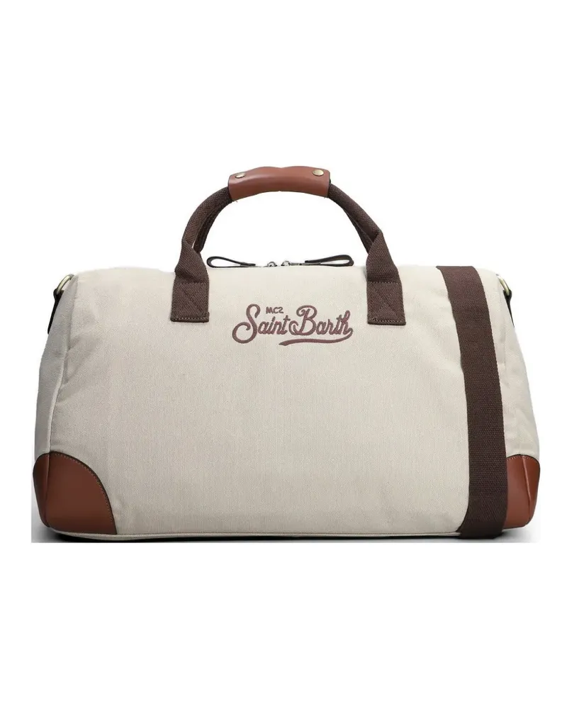 MC2 Saint Barth logo-embroidered holdall - Nude Nude