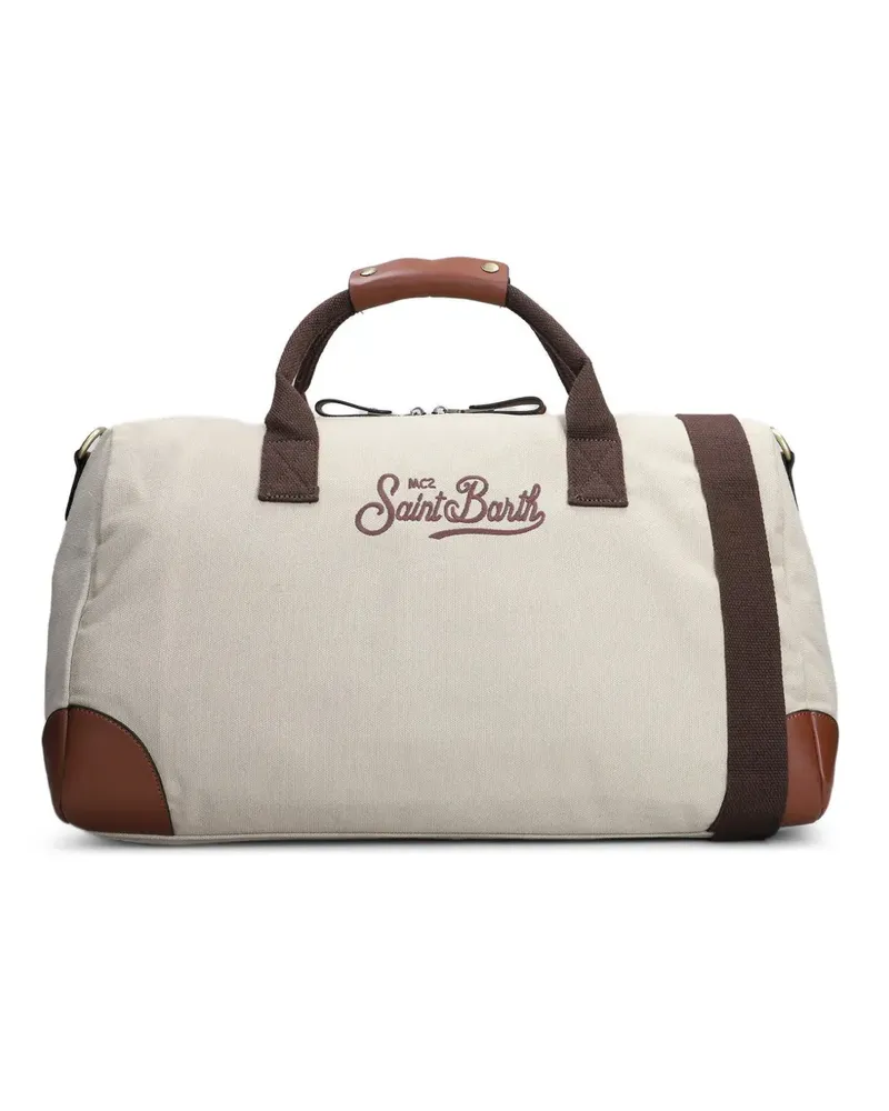 MC2 Saint Barth logo-embroidered holdall - Nude Nude