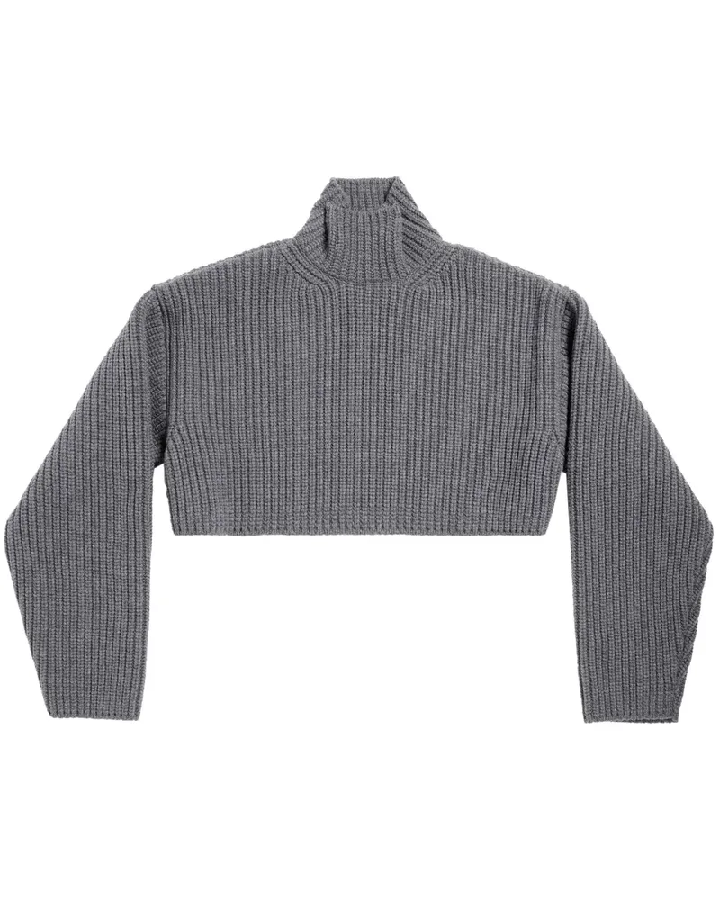Balenciaga Pullover mit Stehkragen - Grau Grau