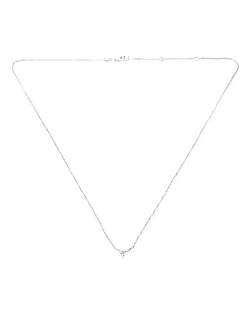 WHITE BIRD 18K white gold Emilie diamond solitaire necklace - Weiß Weiß