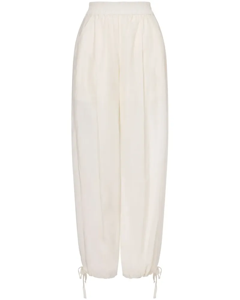 Philosophy Di Lorenzo Serafini Tapered-Hose aus Seide - Weiß Weiß