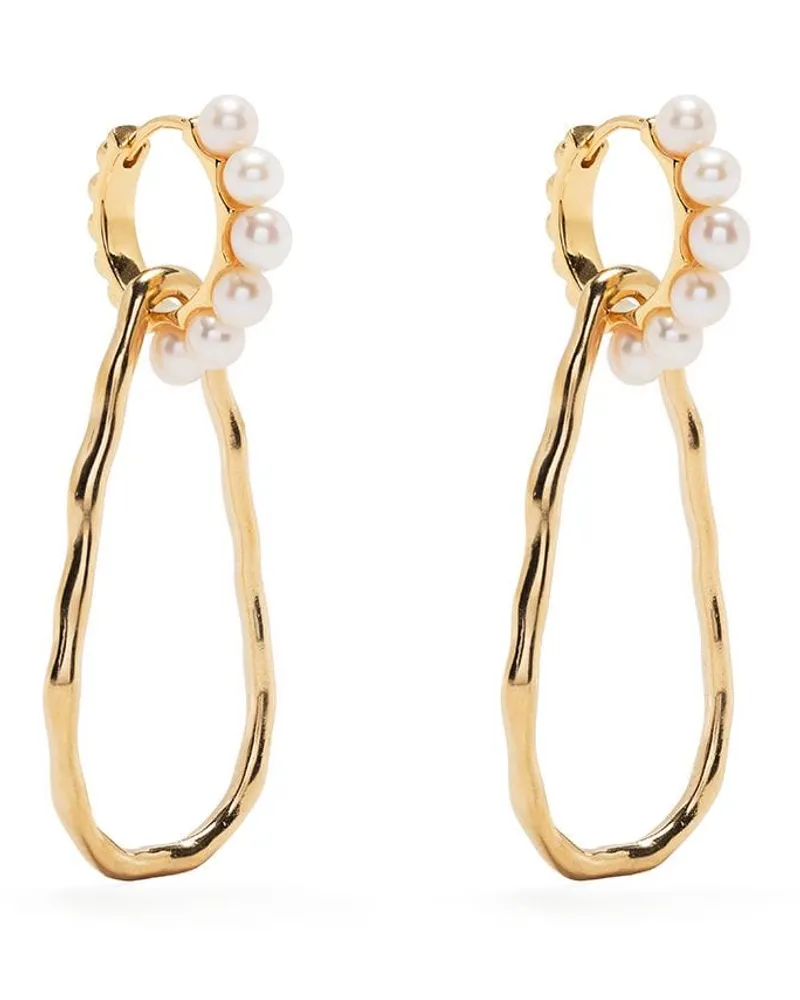 Dower & Hall Ohrringe mit Perlen Gold