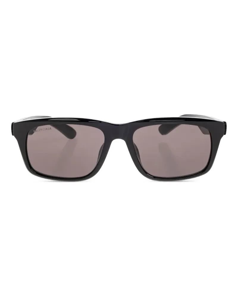 Balenciaga Sonnenbrille mit eckigem Gestell - Schwarz Schwarz