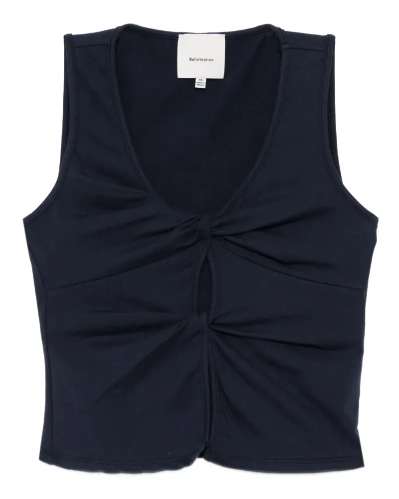 Reformation Tefi Top - Blau Blau