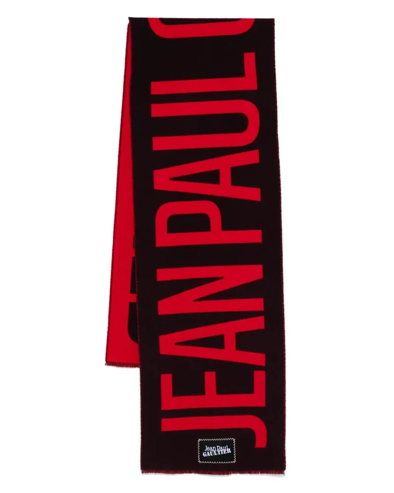 Jean Paul Gaultier Schal mit Logo-Print - Rot Rot